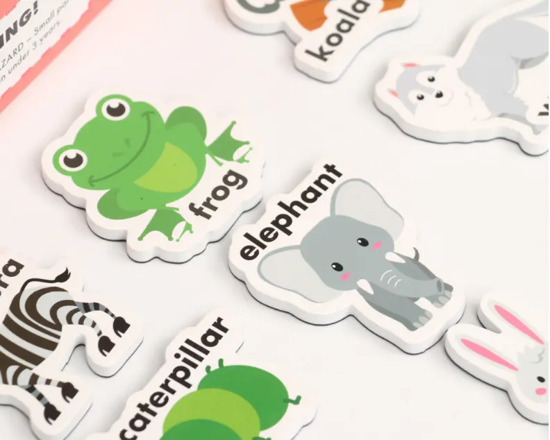 Wholesale Customized Magnetic Animals for Kids magnetic toy education Set with Zoo Animals Refrigerator Stickers