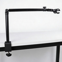 Support de microphone pour caméra en alliage d'aluminium rotatif à 360°, support de bureau pliable, bras pliable, vis 3/8'' 5/8'', capacité de charge de 2 kg, 700 mm max.