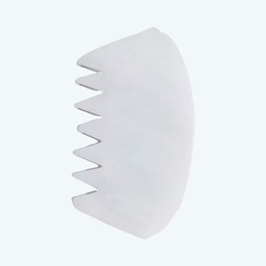 Productos para masaje de cabeza, peine de masaje gua sha para el cuero cabelludo con dientes afilados de jade blanco - Product Image 2
