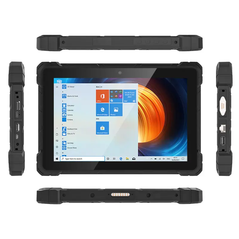 WinPad W108 10.1 inç IP678GB RAM Ethernet TPM 2.0 veri şifreleme su geçirmez sağlam endüstriyel PC Tablet Windows 10 Pro