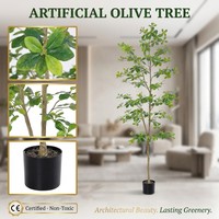 Olivier artificiel noir en pot, Ficus californien réaliste, résistant aux intempéries, ignifuge, personnalisable OEM, décoration intérieure et extérieure