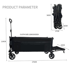 Petit chariot pliable, léger, portable, facile à ranger, roues universelles, jardin, appartement, shopping, voyage, extérieur - Product Image 5
