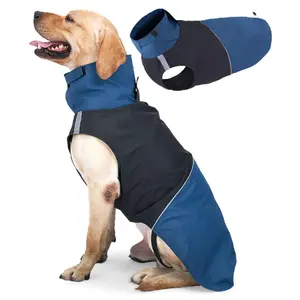 TTT Hot Sale Water Repellent Reflective Warm Dog Raincoat Outdoor Windproof Pet Jacket For Big Dogs