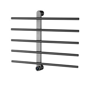 EIOIOL <span class=keywords><strong>Support</strong></span> autoportant à double conception Multi barres en acier inoxydable blanc Porte-serviettes électrique pliable pour hôtels - Product Image 2