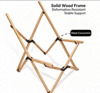 Chaise pliante d'extérieur en bois de hêtre, chaise papillon, chaise pliante pour camping, pique-nique, plage, pour ensemble table et chaises d'extérieur