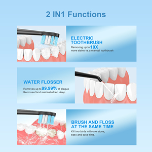 Cepillo de dientes eléctrico profesional 3 en 1 con hilo dental de agua-IPX7, irrigador oral inalámbrico para uso doméstico, blanqueamiento y cuidado de las encías - Product Image 3