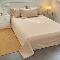 Parure de lit quatre pièces en coton de chanvre Han de classe A, style rétro, non imprimé, pour hôtel et gîte