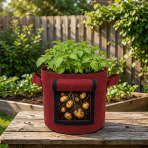 Casa De Amor Bolsa de Cultivo de Patatas Reutilizable de Tela Geotextil de 400 GSM con Ventana de Cosecha de 15x12 Pulgadas, Contenedor para Plantas de Interior y Exterior - Product Image 2