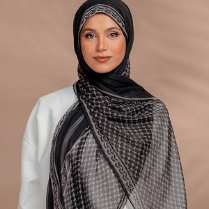 CCY 2025 vente en gros de mousseline de soie imprimé Palestine Keffieh châle foulard islamique femmes Shemagh arabe Hijab - Product Image 5