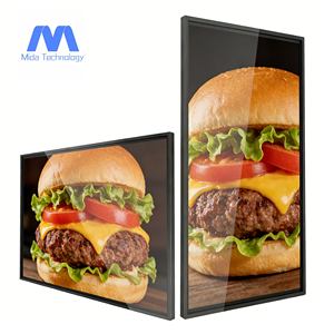 شاشة إعلانات رقمية تعمل بنظام أندرويد للتثبيت على الحائط مقاس 32 و43 و50 و55 و65 بوصة، شاشة LCD للإعلانات ولوحة قائمة رقمية وشاشة إعلانات داخلية - Product Image 1