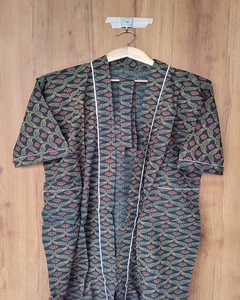 Robe kimono élégante et romantique en coton à imprimé floral fait main, respirante, à manches longues, pour femmes, à porter toute l'année - Product Image 2