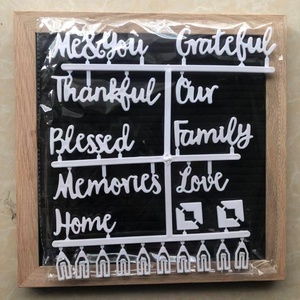 Lettere di plastica del supporto dell'immagine di colore su ordinazione di vendita calda con la parola corsiva per la lavagna intercambiabile di legno della lettera del feltro - Product Image 4