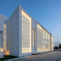 Panneau d'écran mural décoratif islamique arabe GRC panneau de découpe en fibre de ciment personnalisé pour décoration murale extérieure
