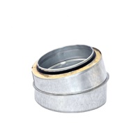 Sistem Ventilasi HVAC Kelautan Saluran Udara Spiral Logam Pra-Insulasi Dinding Ganda Bulat dengan Siku Tekan