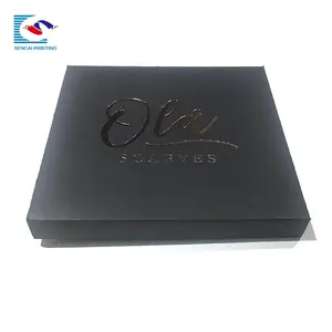 Boîte d'enveloppe Boîte de papier de processus UV noir Foulard en soie Mouchoir Serviette Lunettes Tissu Écharpe Carton d'emballage - Product Image 6