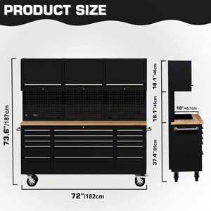 Combination Tool Workbench Chest Mobile Customized <b>Drawers</b> <b>Trolley</b> Garage Rolling 72 Inch Steel Lockable Cabinet TC-01 Customiza - Product Image 5
