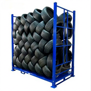 מתלה פלדה מותאמת אישית 1200 מ "מ פלדה מתקפלת לערום אחסון צמיגים הגנה בפני קורוזיה מותקן בקלות משטח מצופה אבקה - Product Image 1