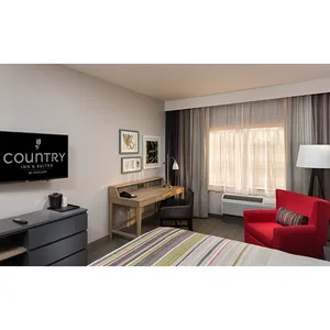 Country Inn 5 Star Hotel Bedroom Project King / Queen Size Furniture Hotel Casegoods Guest Room Furniture