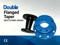 Réducteur concentrique conique à double bride en fonte ductile BS4772 DN65-DN200 pour conduite d'eau, raccord de tuyauterie en fonte