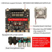 WUZHI AUDIO ZK-DAM L1 Type de plomb amplificateur de karaoké Machine tout-en-un 2.1 canaux BT haut-parleur amplificateur carte son 220WX2 + 350W