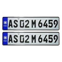 Kişiselleştirilmiş Hint Sahteciliğe Karşı Alüminyum Yansıtıcı Plakalar Parlak/Siyah Krom Kaplama Araba Süsleme Araçları için