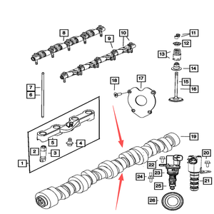 <span class=keywords><strong>Arbre</strong></span> à cames de voiture 53022372AA avec MDS pour Chrysler 300 Dodge Challenger Durango 5.7L Hemi V8, pièce de rechange aftermarket - Product Image 6