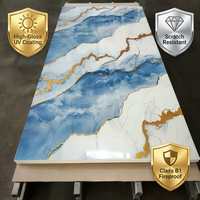 Panel de Pared de PVC con Textura de Mármol 3D de Alto Brillo, Panel Moderno de Ensamblaje DIY para Cocina y Apartamento, Fondo de TV, Pared Decorativa