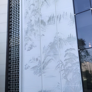 Panneau de mur-rideau contemporain en aluminium anodisé anti-corrosion de 70 pouces pour séparation de pièce au-dessus de l'entrée - Product Image 3