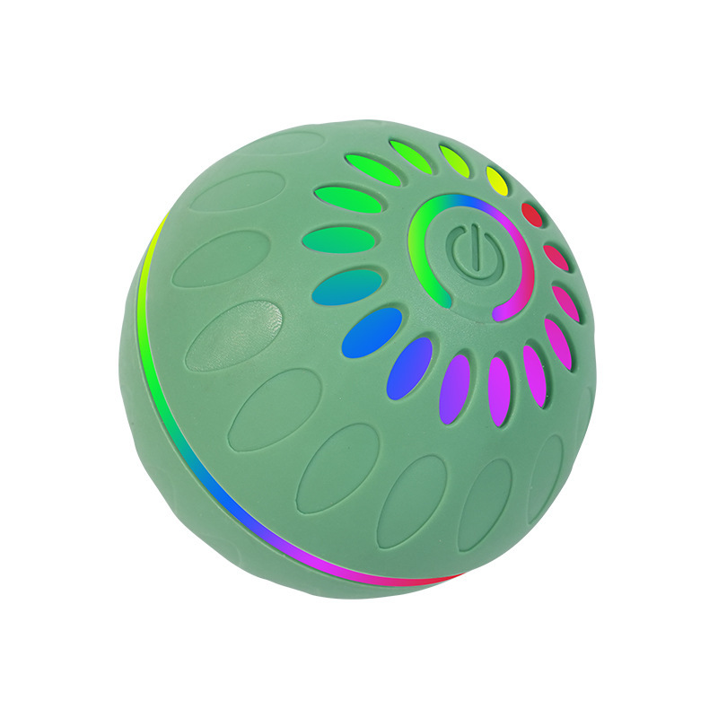 Balle pour chien colorée intelligente [Vert] 6,5 cm de diamètre
