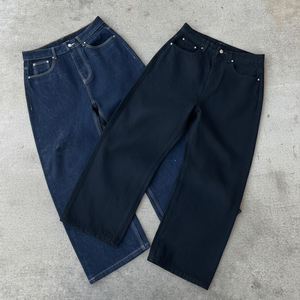 بنطلون جينز رجالي عالي الجودة مصنوع حسب الطلب من القطن بقصة مستقيمة وخامة يابانية أصلية - Product Image 1