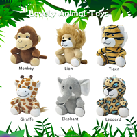 Songshan Jouets En Gros En Peluche Jouet Lion Tigre Girafe Éléphant Petit 12cm Animal Poupée Soulagement Du Stress En Peluche En Peluche Porte-clés