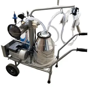 vacuum pump electric cow milking machine with oil free pneumatic pulsator
