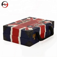 Boîtes de valise vintage décoratives en carton papier d'emballage personnalisé, mini valise, boîte cadeau avec poignée