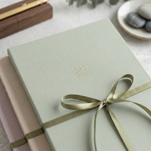 LABON Artisanal - Juego de 3 agendas anuales 2027 con encuadernación cosida a mano, 180 páginas °   <span class=keywords><strong>Agenda</strong></span> académica plana para profesionales creativos - Product Image 5