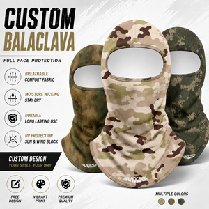 <span class=keywords><strong>Masque</strong></span> <span class=keywords><strong>intégral</strong></span> camouflage respirant personnalisé pour homme, adapté aux masques coupe-vent pour la chasse et la randonnée - Product Image 1