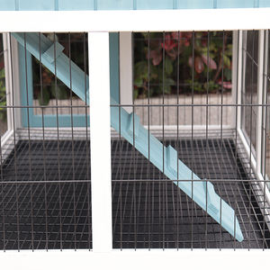 Cage à lapin en bois à motif solide, maison pour lapin, toit imperméable écologique, plateau en métal, utilisation en extérieur - Product Image 4