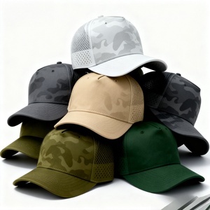 Casquette Trucker Sportive 5 Panneaux Personnalisable en Gros, Perforée au Laser, 100% Polyester Velours et Maille, Casquette Vierge en Stock - Product Image 4