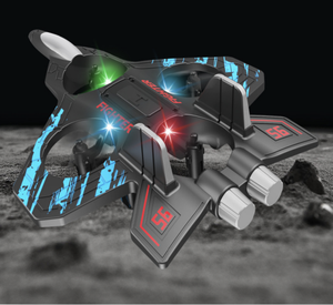 최고 RC 비행기 설정 높은 낙하 저항 거품 중력 글라이더 특수 효과 눈부신 빛 4 축 항공기 - Product Image 5