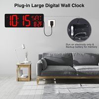Jam Dinding Digital Multifungsi Penghitung Hari dengan Remote Control untuk Rumah