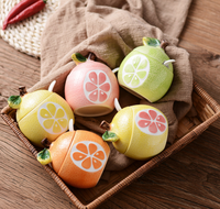 Ensemble de pots à épices en céramique en forme de fruits créatifs et mignons, bouteille à épices, pot à sel, ustensiles de cuisine avec couvercle et cuillère