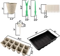 Kit de démarrage de graines parfait, démarreur de plantes biologique pour fleurs, légumes, jardinage en plein air