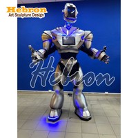 Costume de robot LED pour performance DJ et danse, avec lumières LED, pour salle de bal et boîte de nuit, taille unique, imprimé
