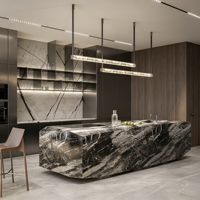 KOJOON Armoire de rangement de cuisine sur mesure pour projet d'appartement australien, ensemble îlot de cuisine, cuisines intégrées modulaires pour maisons préfabriquées