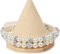 Vente en gros Pendentif Chiot Princesse Collier Pet Rhinestone Collier Bijoux Chat Accessoires