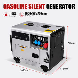 Cost-Effective Small Power Gasoline <b>Generator</b> 5kw 5.5kw Auto Copper Twisted Soundproof 50hz AC 230V - Product Image 2