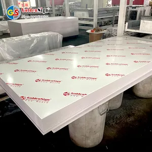 Goldensign大工厂新价格优质硬质泡沫4x8ft PVC片材20毫米pvc泡沫板片材