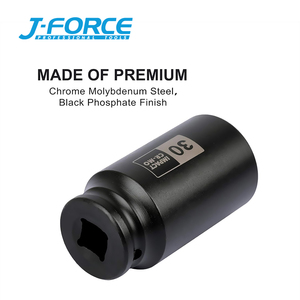 1/2'' Dr.impact 6 Points <strong>30mm</strong> Single <strong>Socket</strong> Series with Black Phosphate Finish Industrial Grade for Easy Removal Axle Shaft Nuts - Product Image 5