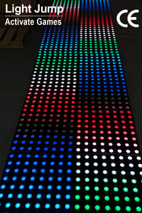 Pistes de danse LED pour mariage, projecteurs DJ portables, panneau matriciel DMX512 IP55 RGB en acier inoxydable + verre trempé, sol à pixels numériques - Product Image 2