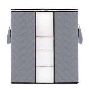 Extra Capacity Clothes <b>Storage</b> <b>Bag</b> Organizer <b>clear</b> Window Foldable Quilt <b>Storage</b> <b>Bag</b> Clothing <b>Storage</b> Box with Zipper - Product Image 5