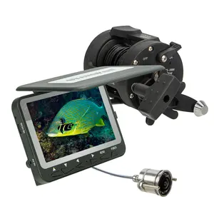 Cámara de pesca subacuática F06 30M, con DVR HD, 1000TVL, visión nocturna, Monitor LCD 4,3, 8 LED blancos